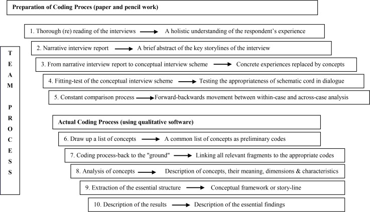 Figure 1. Qualitative analysis guide of leuven